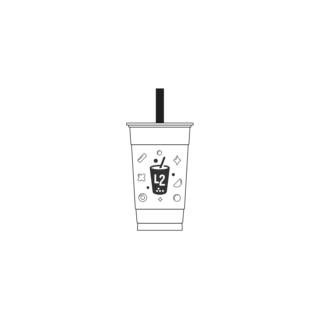 Dessin au trait simple représentant un gobelet à emporter muni d'une paille. Le gobelet met en avant des formes, des bulles et un logo souriant au centre — idéal pour tous les amateurs de bubble tea. L'arrière-plan reste d'un blanc uni pour un rendu épuré.